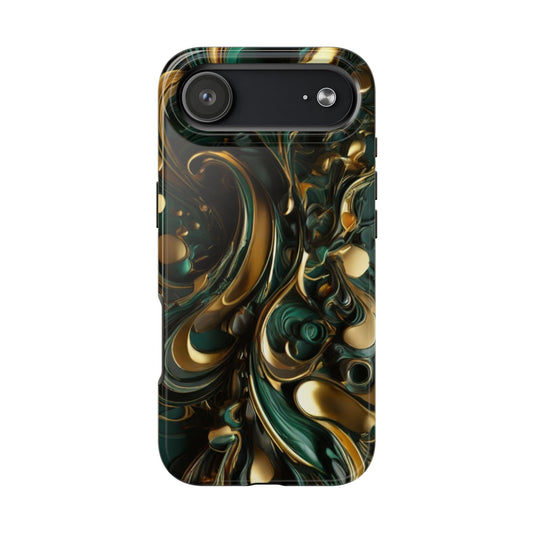 Green & Gold Abstract St. Patrick’s Day iPhone Case | Sole Artist Studio