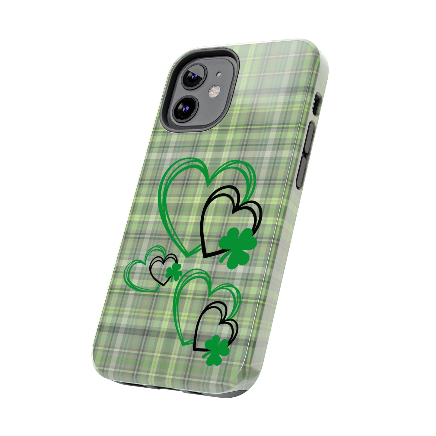 Plaid Hearts & Shamrock St. Patrick’s Day iPhone Case | Sole Artist Studio