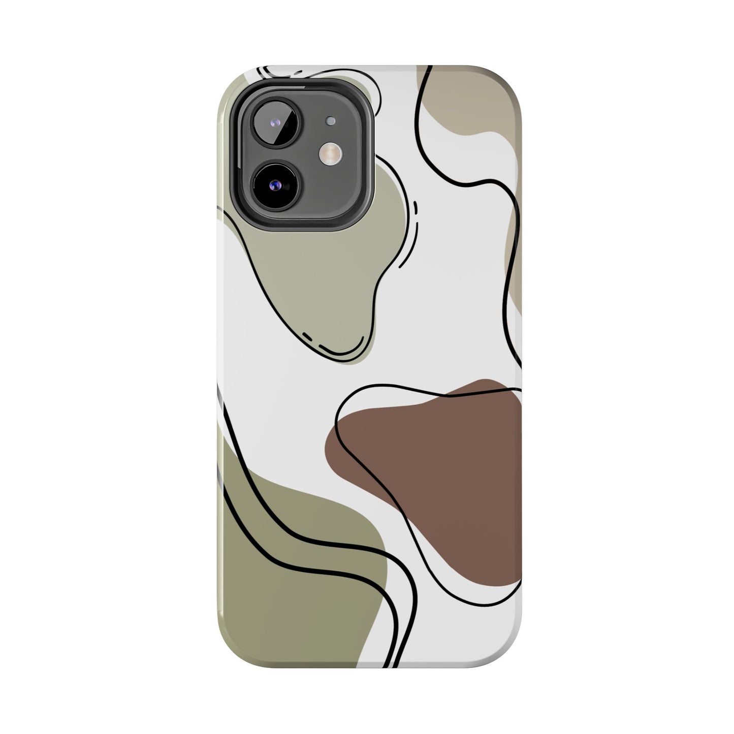Boho Green Abstract Tough iPhone Case | Sole Artist Studio