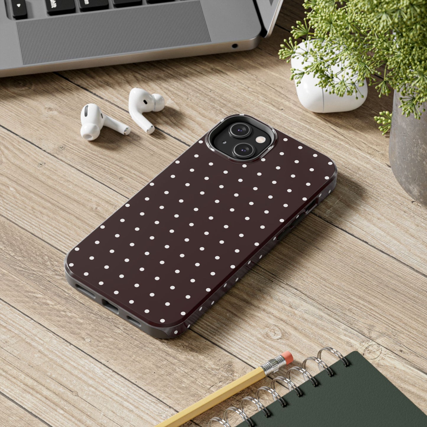 Burgundy Polka Dot iPhone Case | Sole Artist Studio
