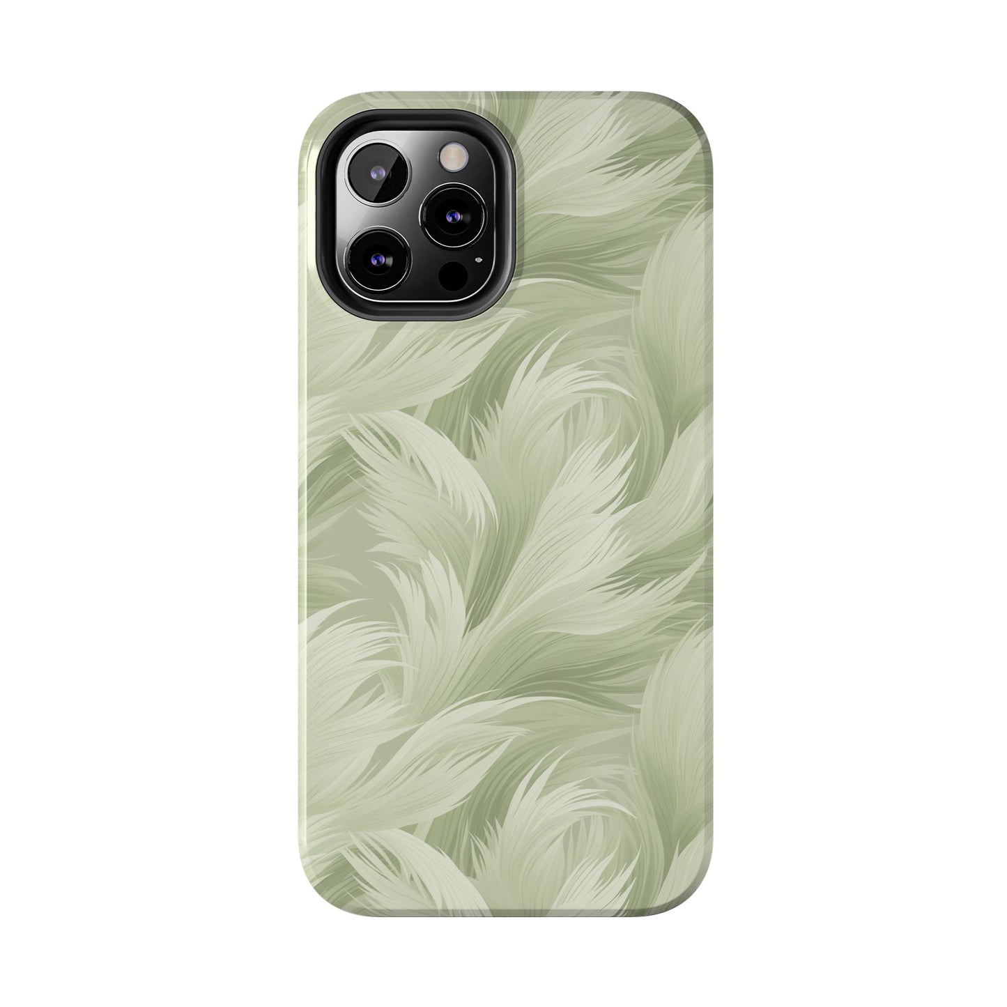 Feathered Sage Green Abstract iPhone Case | Sole Artist Studio