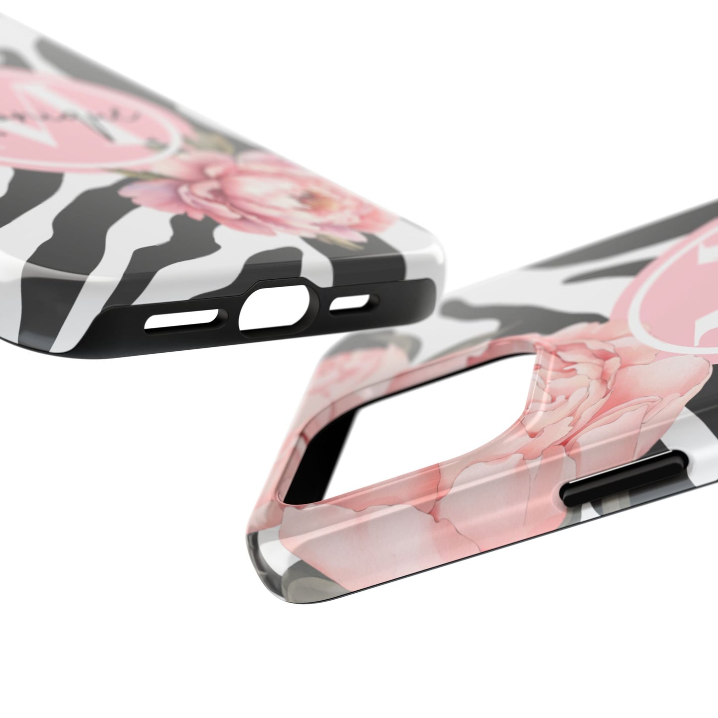 Custom Initial & Name Floral iPhone Case – Personalized Monogram Phone Cover