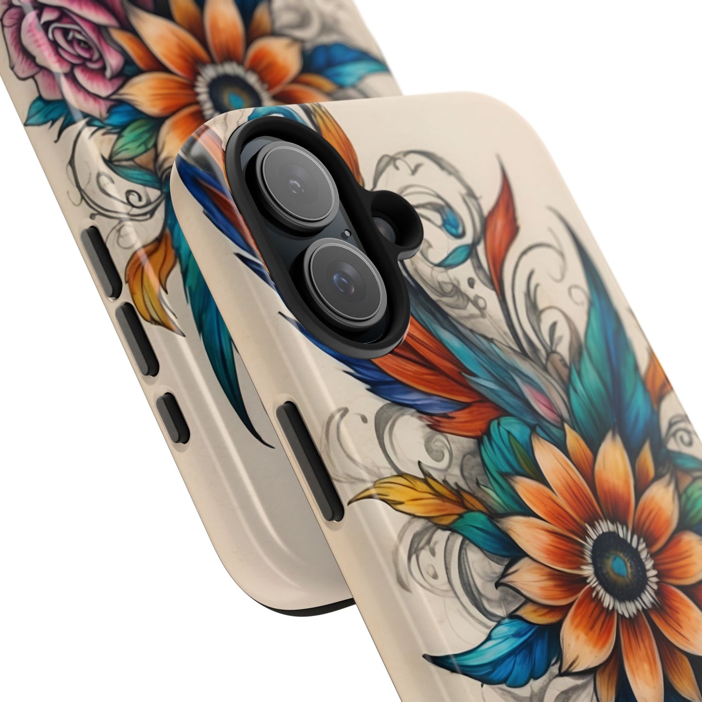 Tattoo Style Floral iPhone Case | Sole Artist Studio