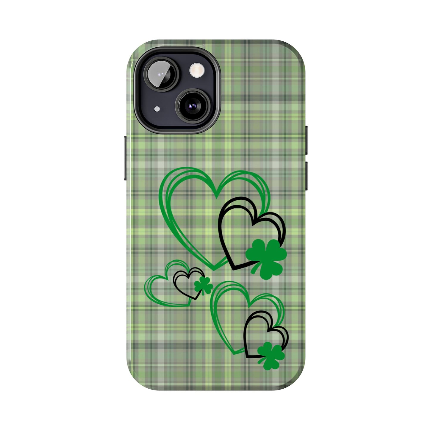 Plaid Hearts & Shamrock St. Patrick’s Day iPhone Case | Sole Artist Studio