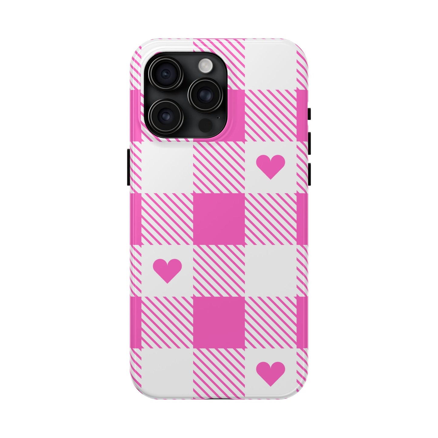 Hearts & Plaid Valentine iPhone Case | Sole Artist Studio