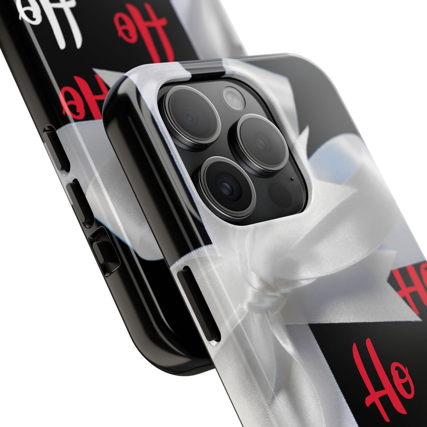 Ho Ho Ho Ribbon Bow Christmas iPhone Case | Sole Artist Studio