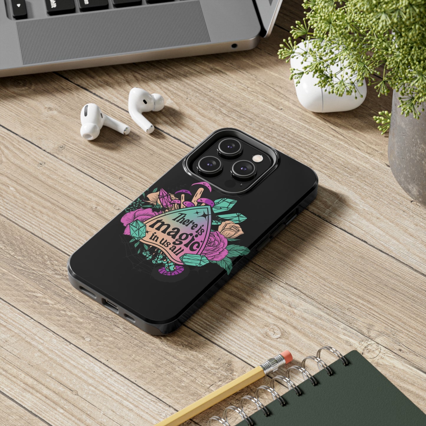 There is magic in all of us, crystals themed/ Tough iPhone Case/ Halloween/ spiritual