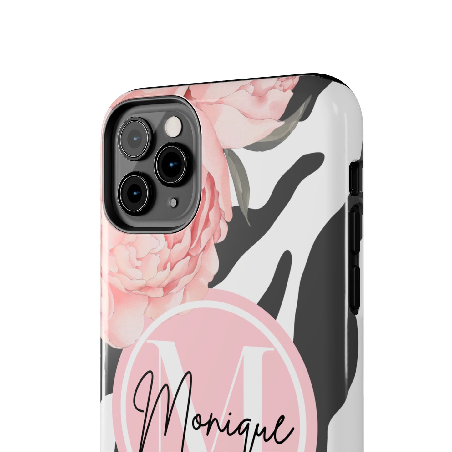 Custom Initial & Name Floral iPhone Case – Personalized Monogram Phone Cover