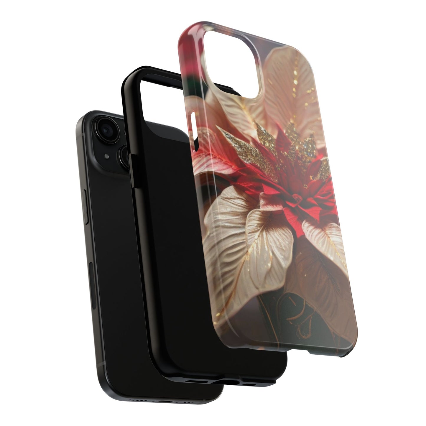 Christmas Poinsettia Floral iPhone Case | Sole Artist Studio