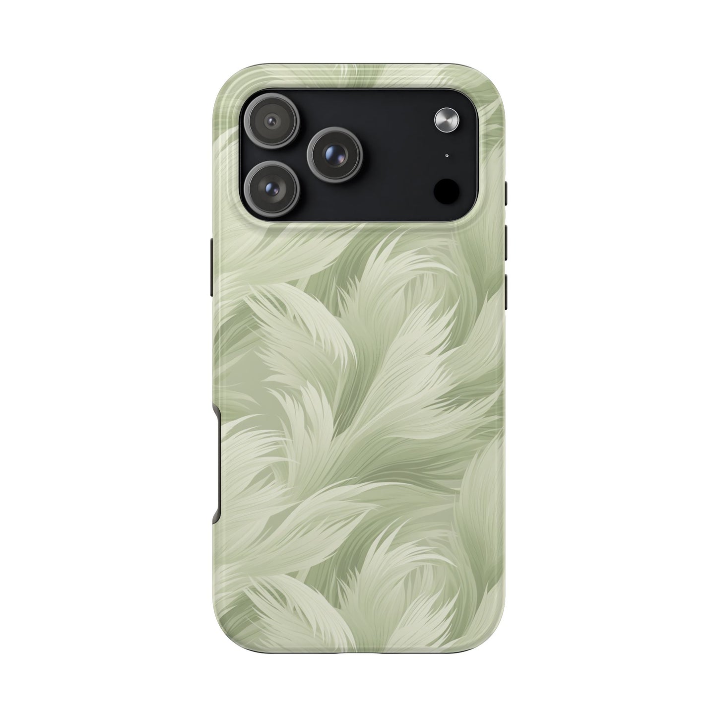 Feathered Sage Green Abstract iPhone Case | Sole Artist Studio