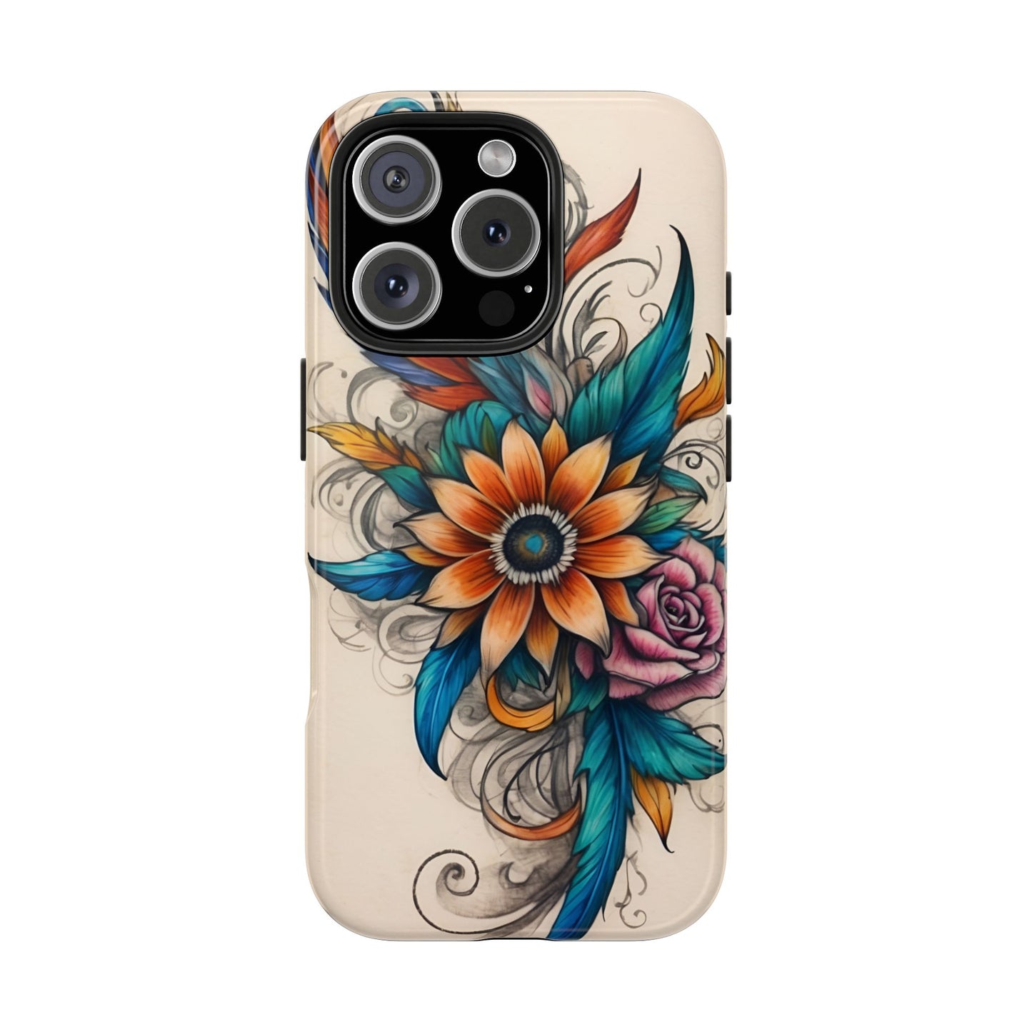 Tattoo Style Floral iPhone Case | Sole Artist Studio