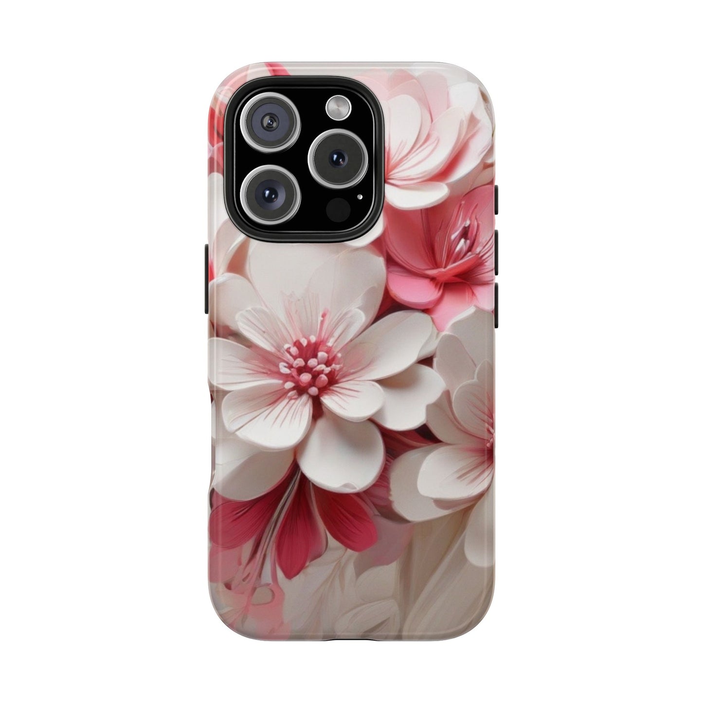 Pink & White Floral Tough iPhone Case | Sole Artist Studio