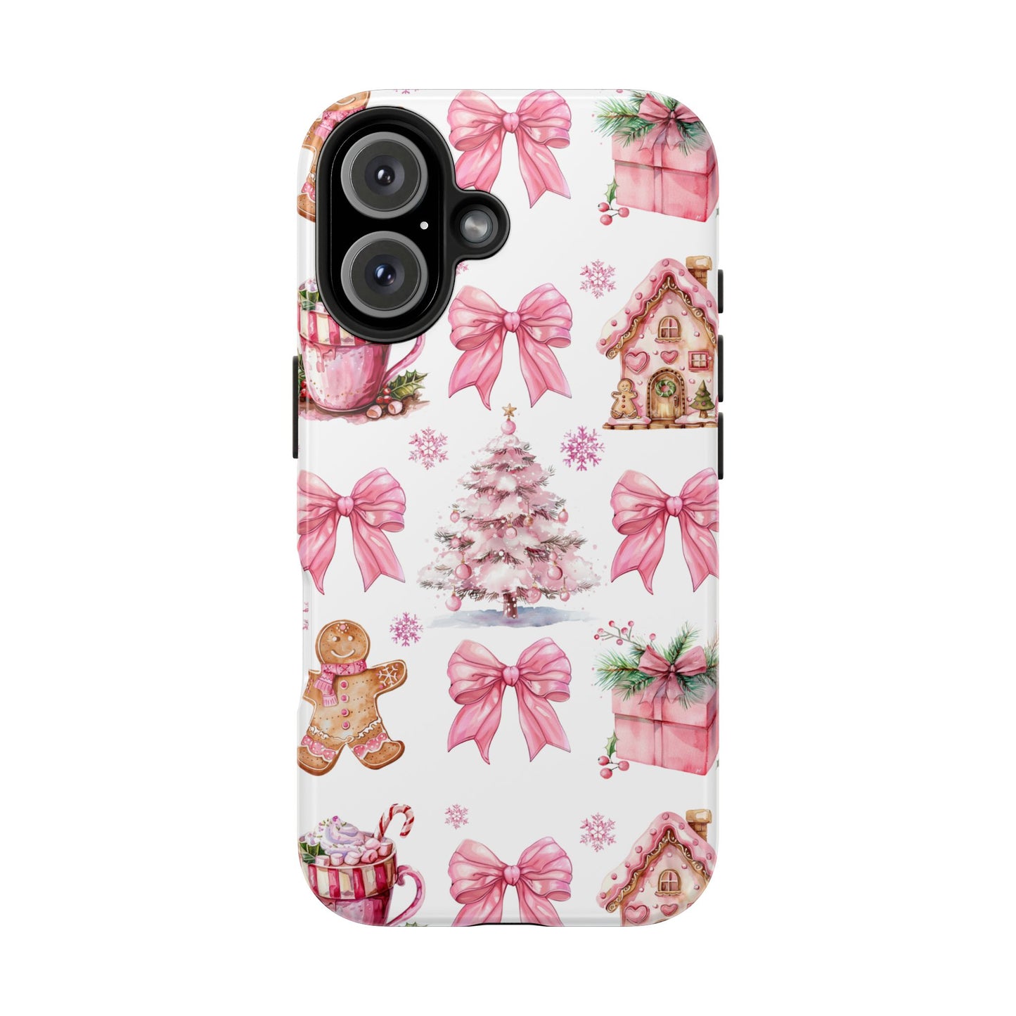 Vintage Pink Christmas Bow iPhone Case | Sole Artist Studio