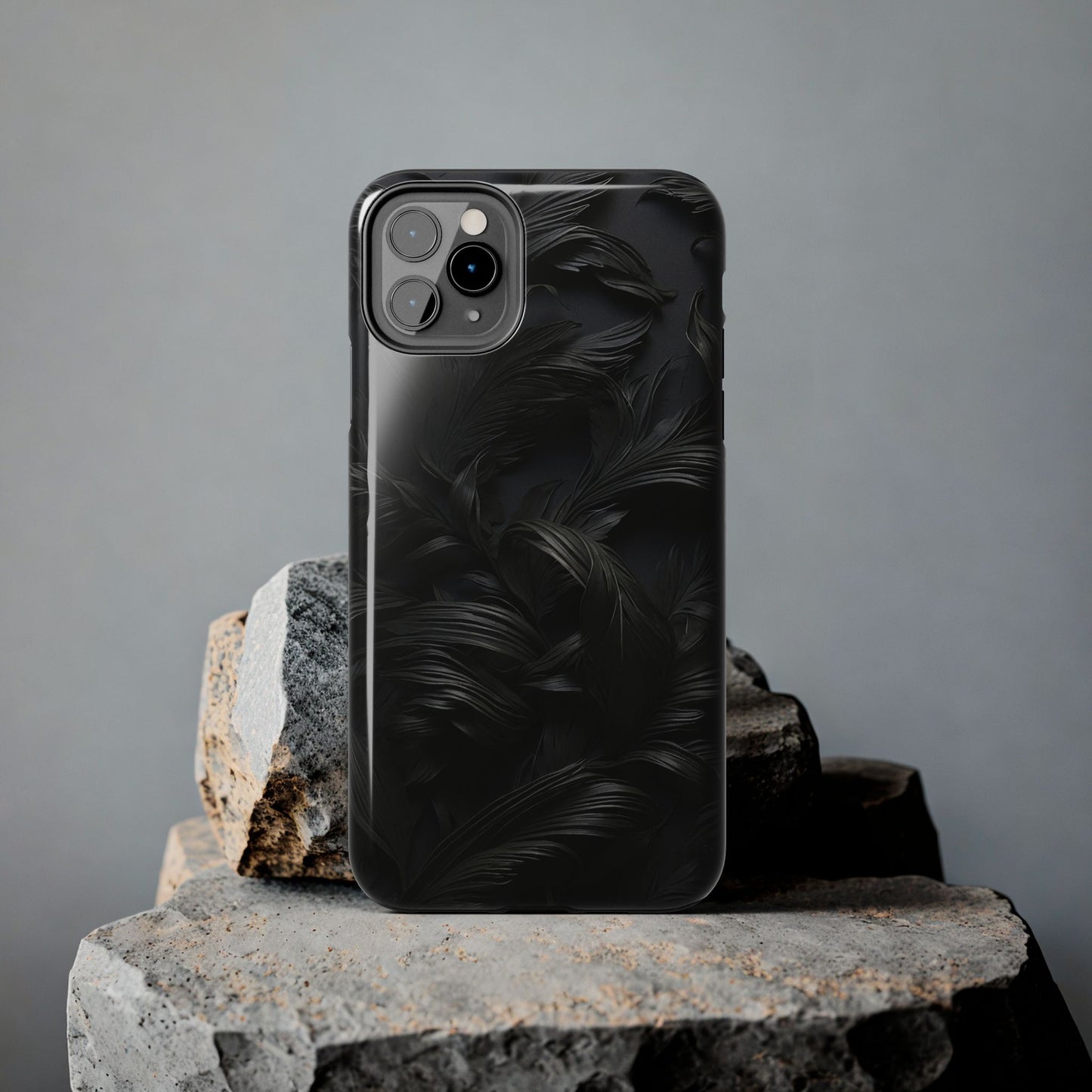 Black Engraved Gothic Abstract iPhone Case | Sole Artist Studio