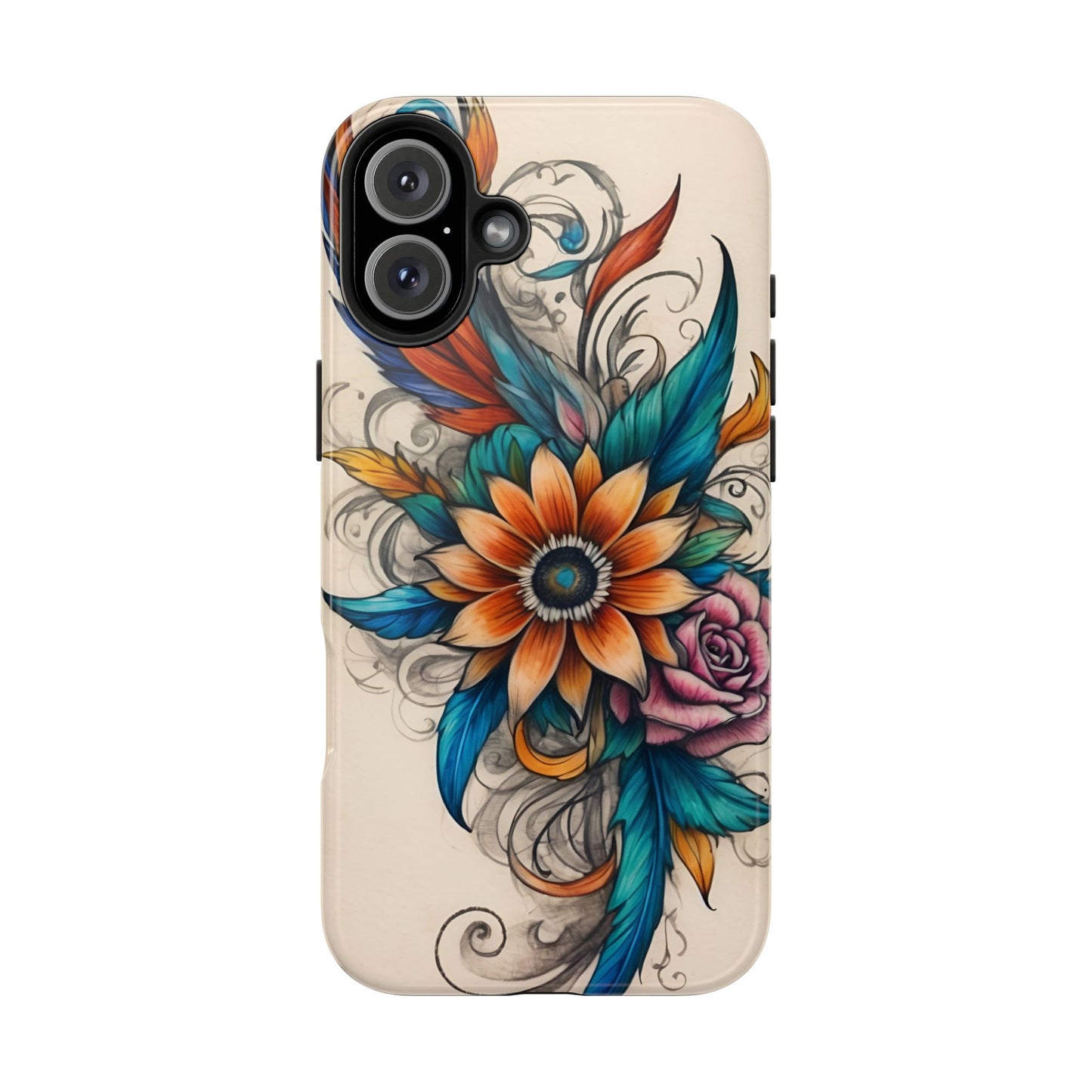 Tattoo Style Floral iPhone Case | Sole Artist Studio