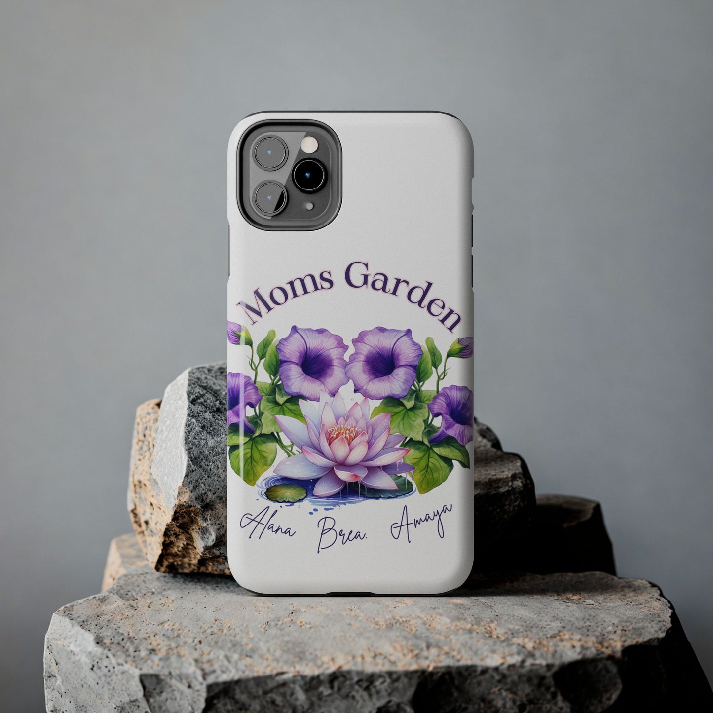 Custom "Moms Garden" phone case personalized Mother's Day gift