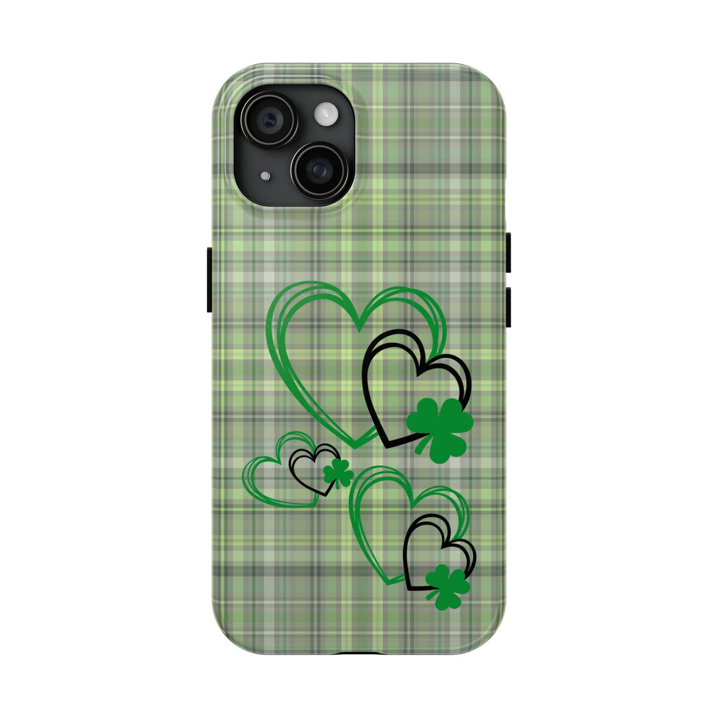 Plaid Hearts & Shamrock St. Patrick’s Day iPhone Case | Sole Artist Studio