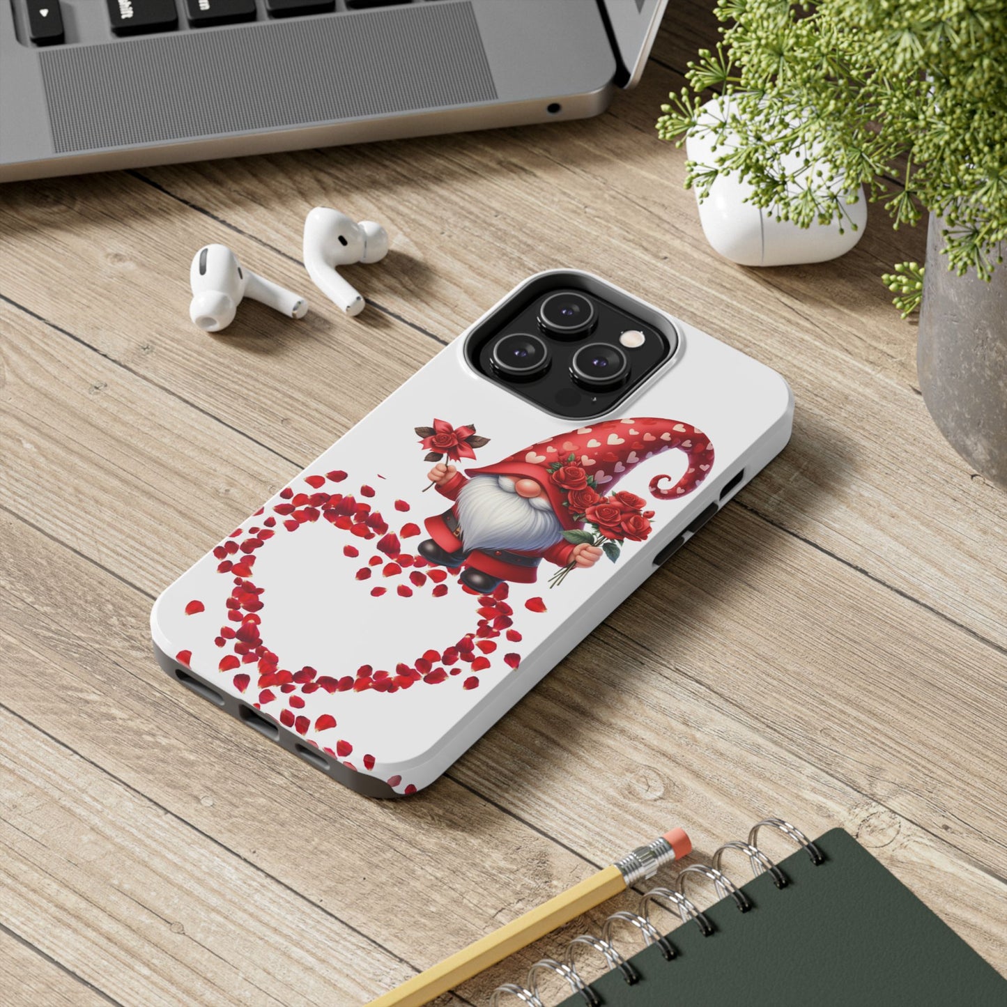 Gnome With Roses Valentine iPhone Case | Sole Artist Studio