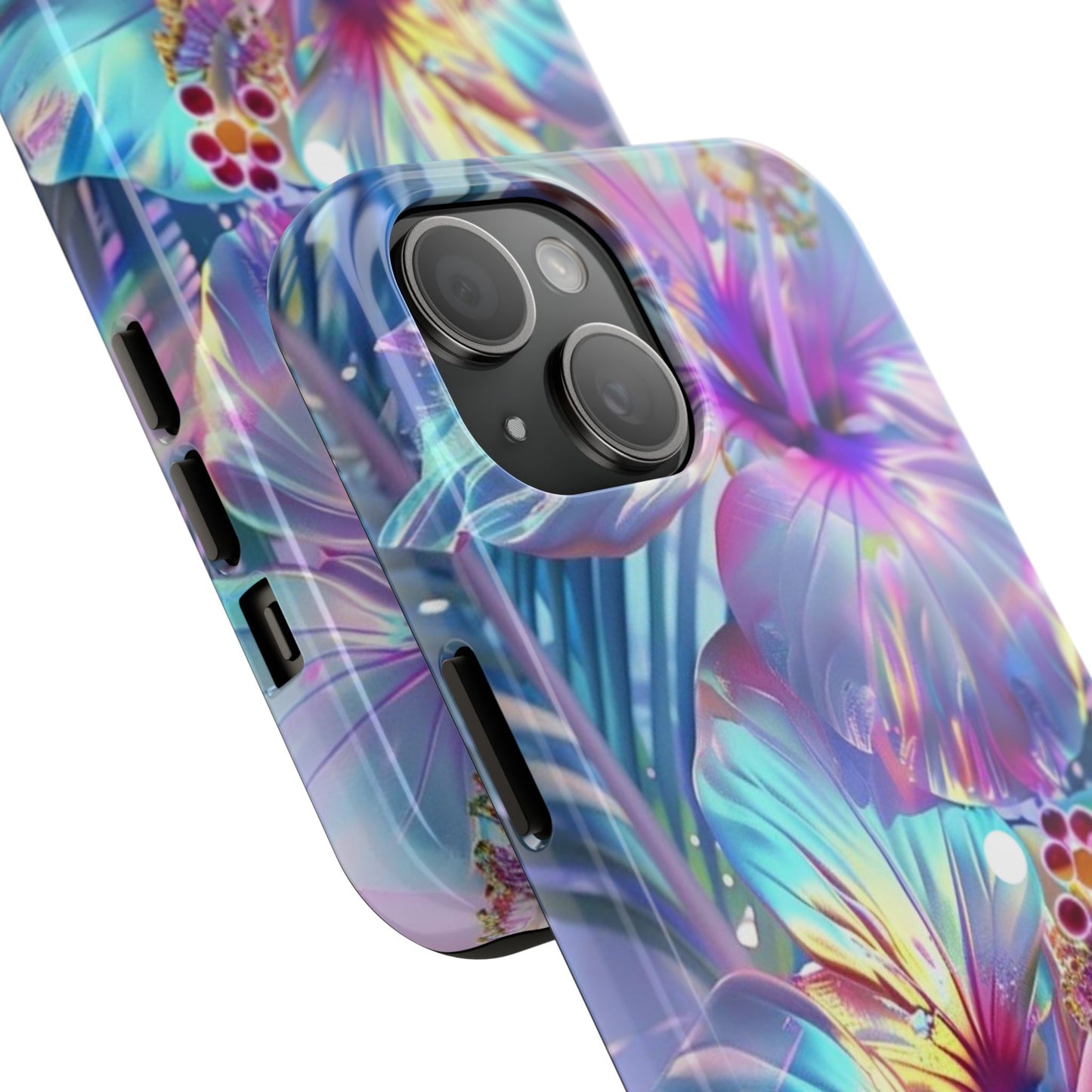 Iridescent hibiscus  iPhone case Models 11-16