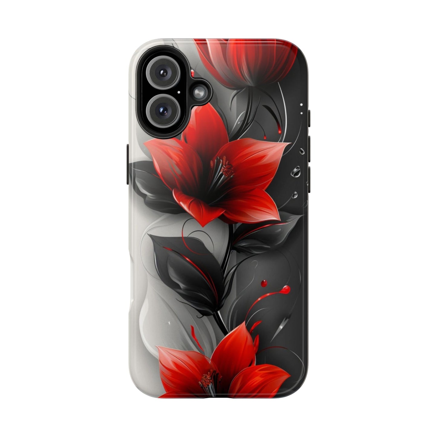 Red & Black Floral iPhone Case | Sole Artist Studio