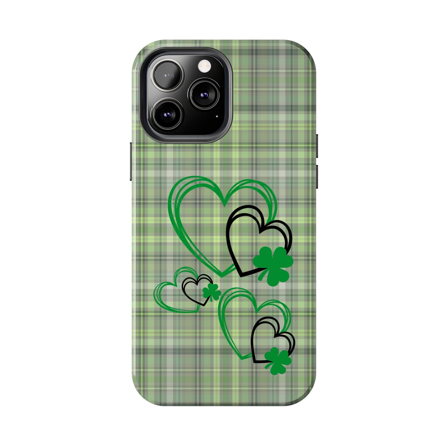 Plaid Hearts & Shamrock St. Patrick’s Day iPhone Case | Sole Artist Studio