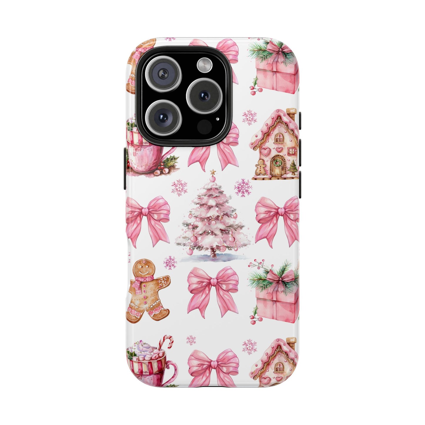 Vintage Pink Christmas Bow iPhone Case | Sole Artist Studio