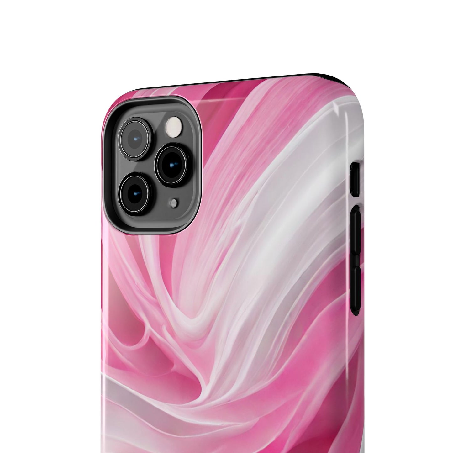 Pink & white wave-abstract iPhone case-phone accessories