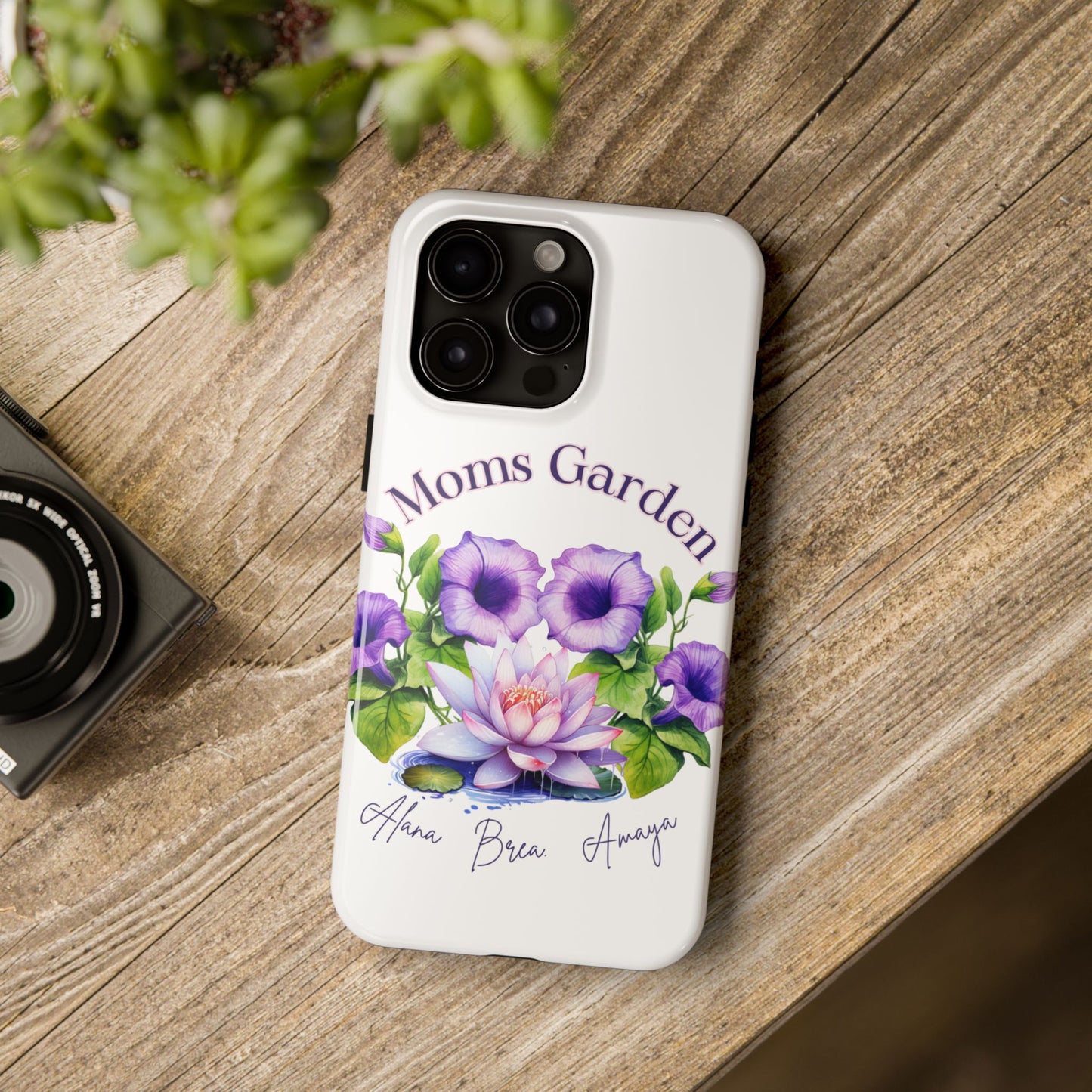 Custom "Moms Garden" phone case personalized Mother's Day gift