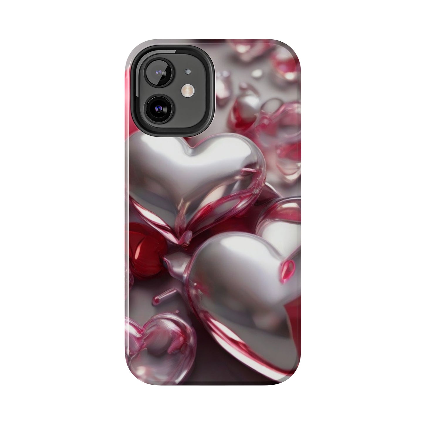 Glass hearts-Valentines day iPhone case- Romantic & stylish design