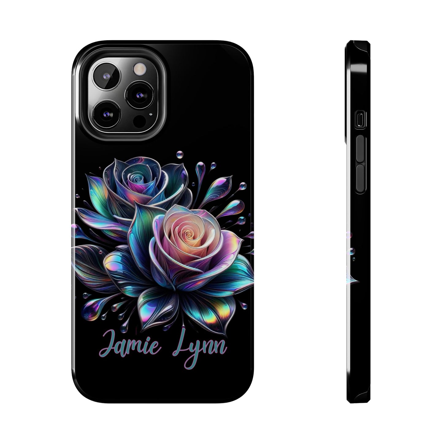Personalized lotus rose floral phone case- iPhone compatible