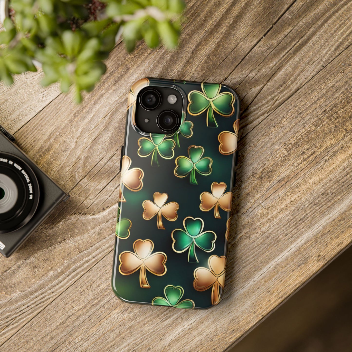 Green & Gold Shamrocks iPhone Case | Sole Artist Studio