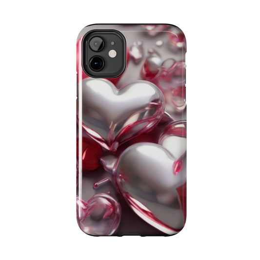 Glass hearts-Valentines day iPhone case- Romantic & stylish design