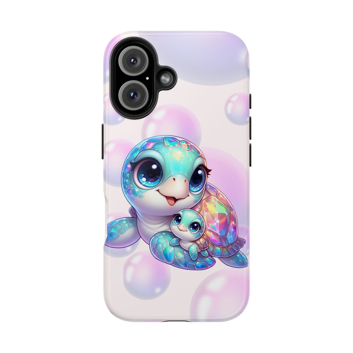 Mama & baby sea turtles summer aesthetics iPhone case. Compatible with iPhone models 11-15 including all mini, plus, pro & pro max. Custom phone case for smartphones. design for Girls, Woman