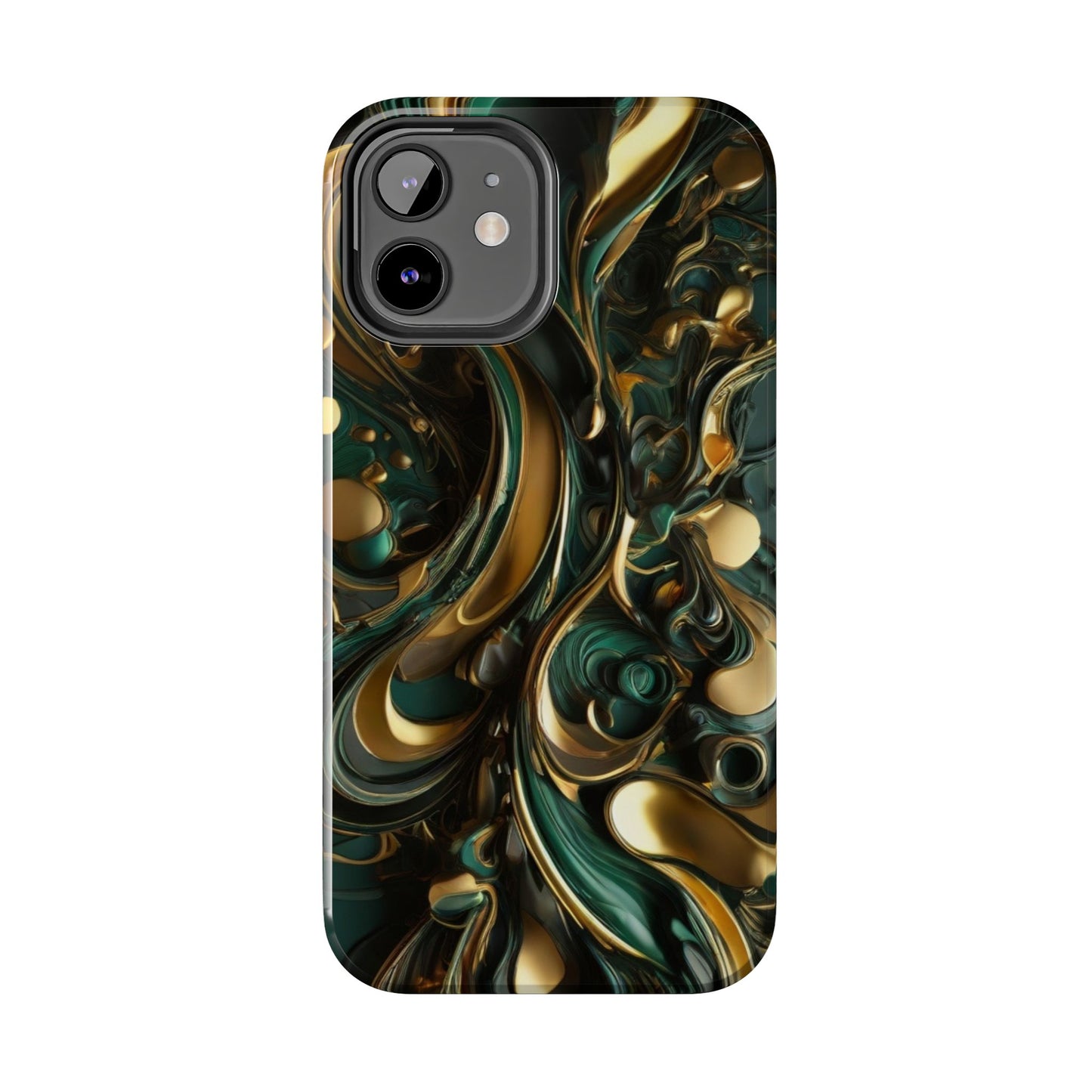 Green & gold abstract phone case- St.Patrick's Day- elegant phone cover