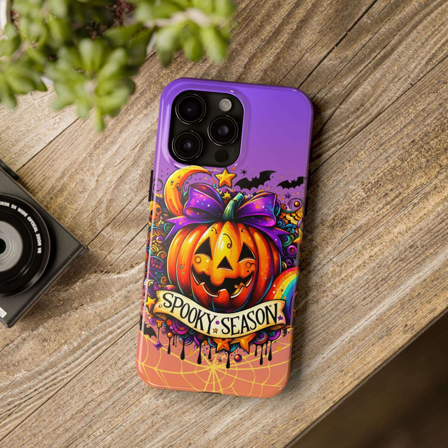 Spooky season pumpkin, Halloween themed Phone case iPhone compatible Models 11-16