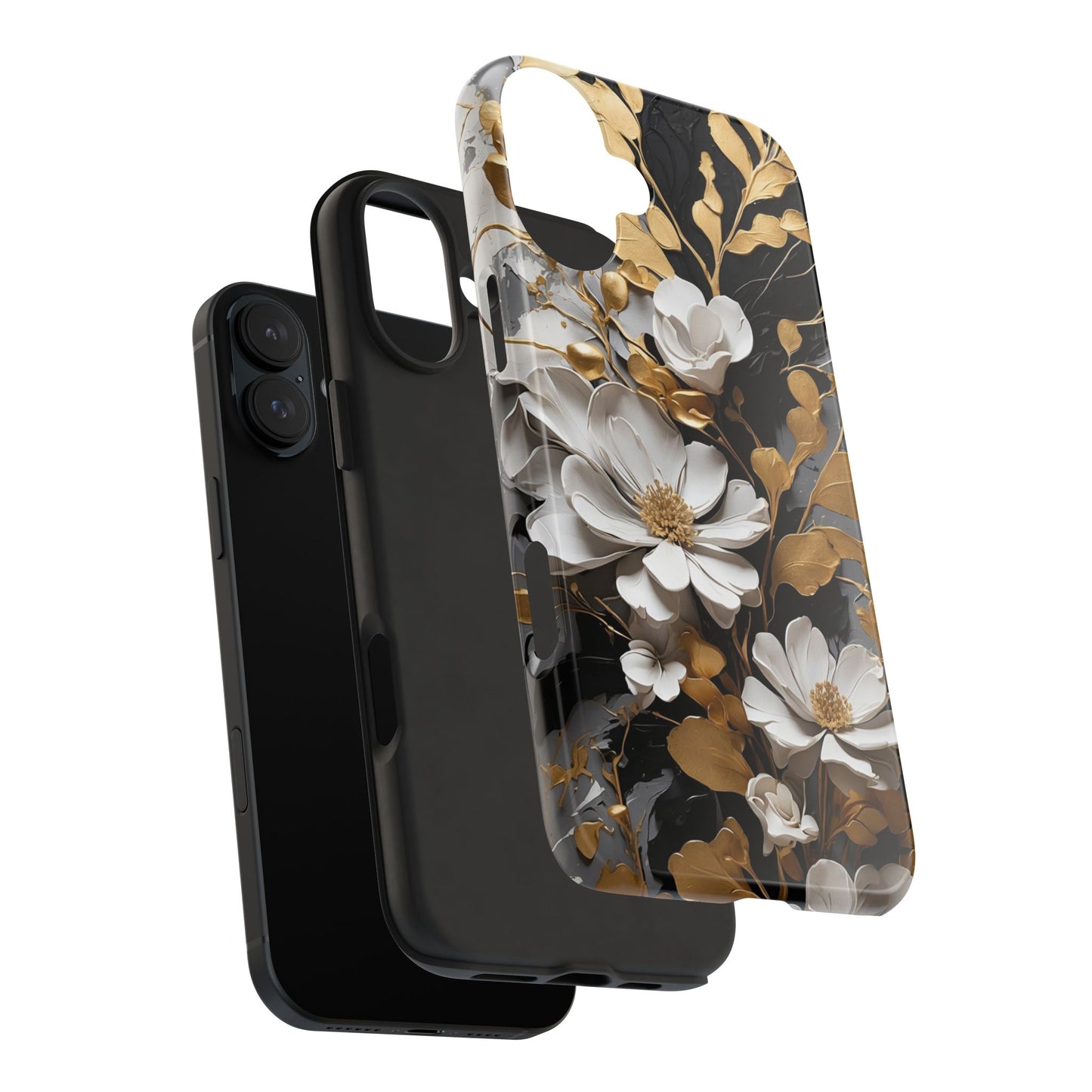 Black & Gold Floral iPhone Case | Sole Artist Studio