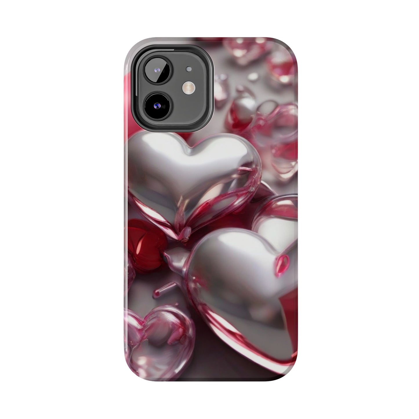 Glass hearts-Valentines day iPhone case- Romantic & stylish design