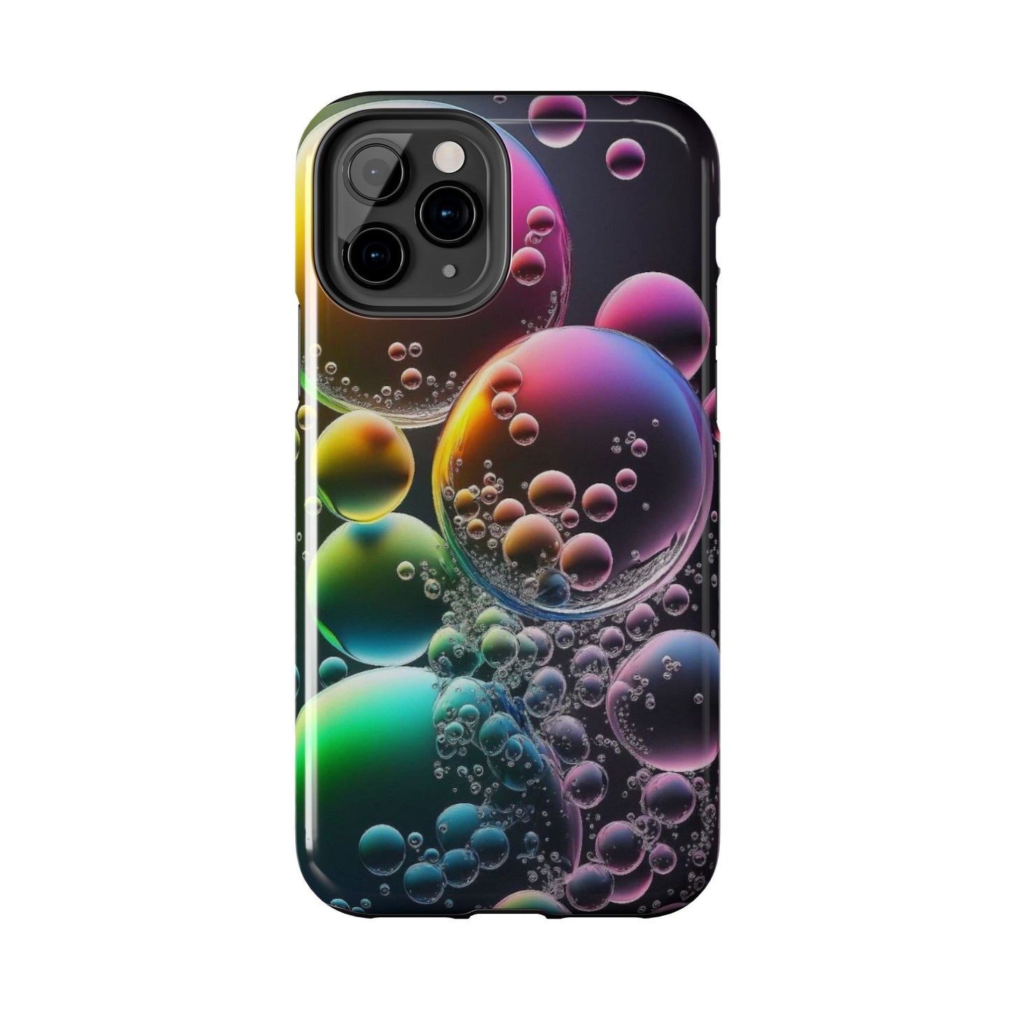 Vibrant Rainbow Bubbles Abstract iPhone Case | Sole Artist Studio