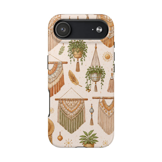 Boho Macrame Plant Aesthetic iPhone Case | Sole Artist Studio