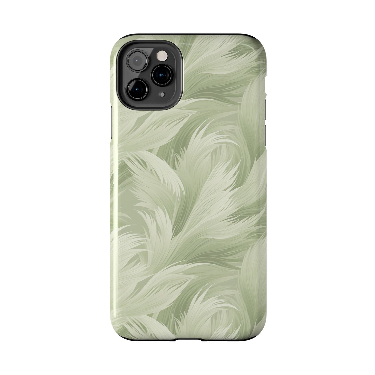 Feathered Sage Green Abstract iPhone Case | Sole Artist Studio