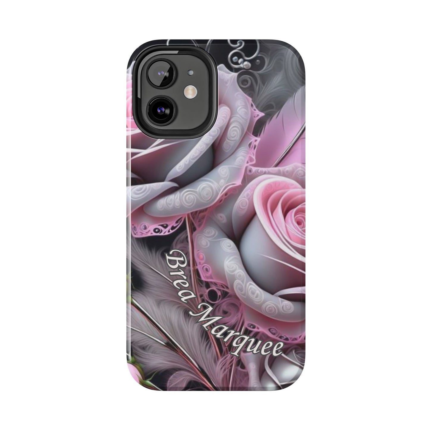 Custom Name Soft Floral iPhone Case – Personalized Elegant Phone Cover