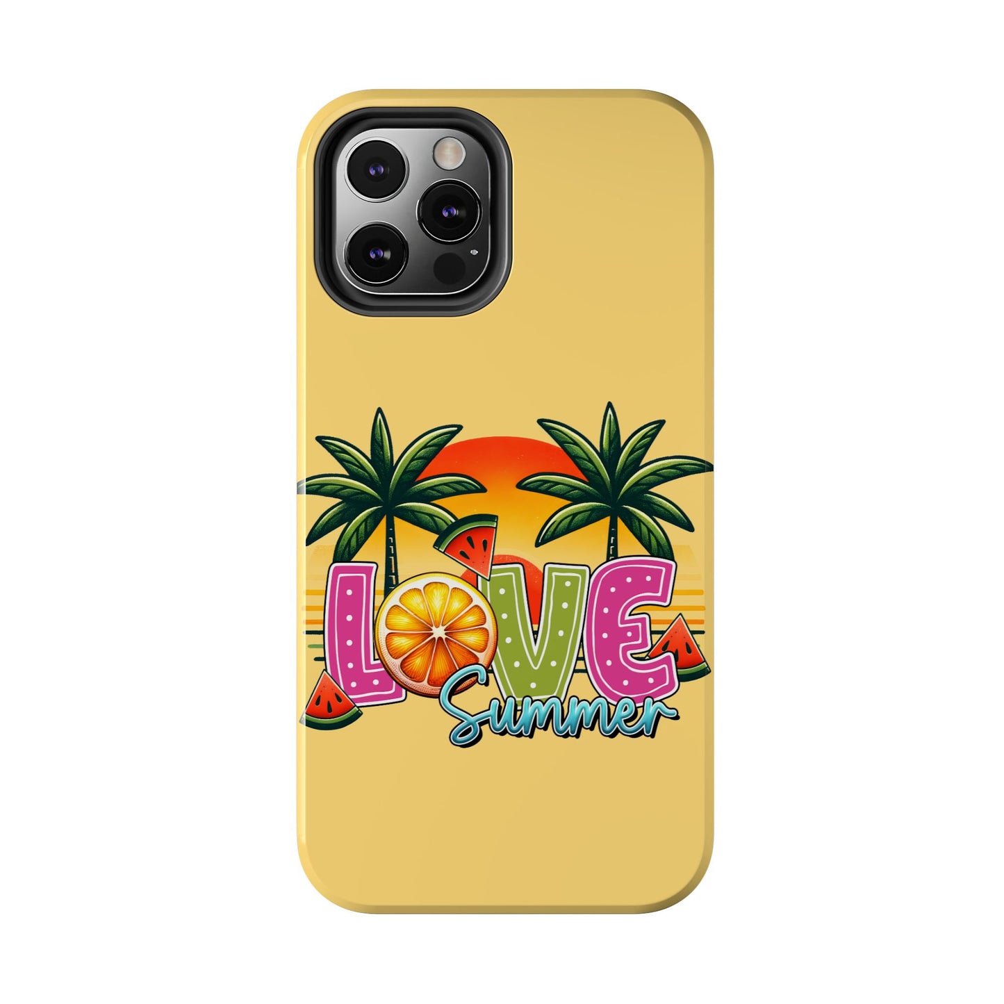 Yellow LOVE Summer Aesthetic iPhone Case | Sole Artist Studio