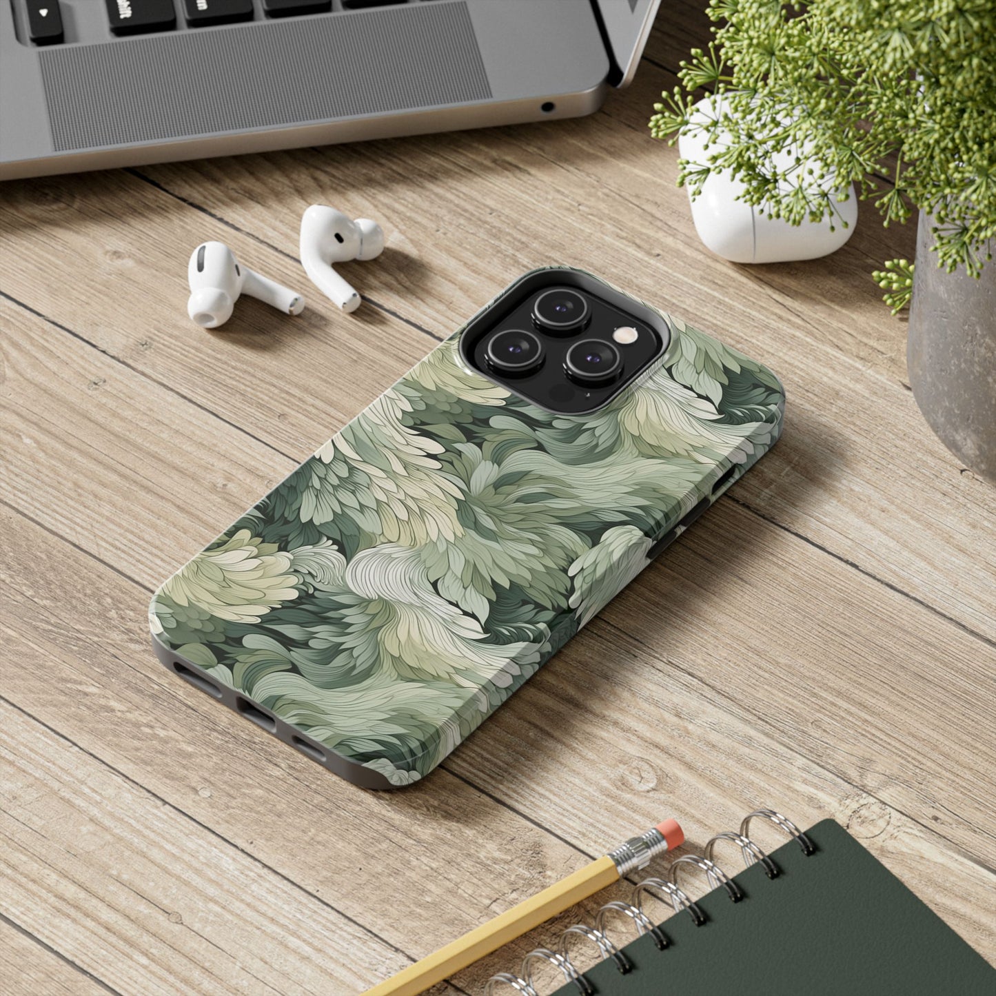 Vintage Sage Green Abstract iPhone Case | Sole Artist Studio