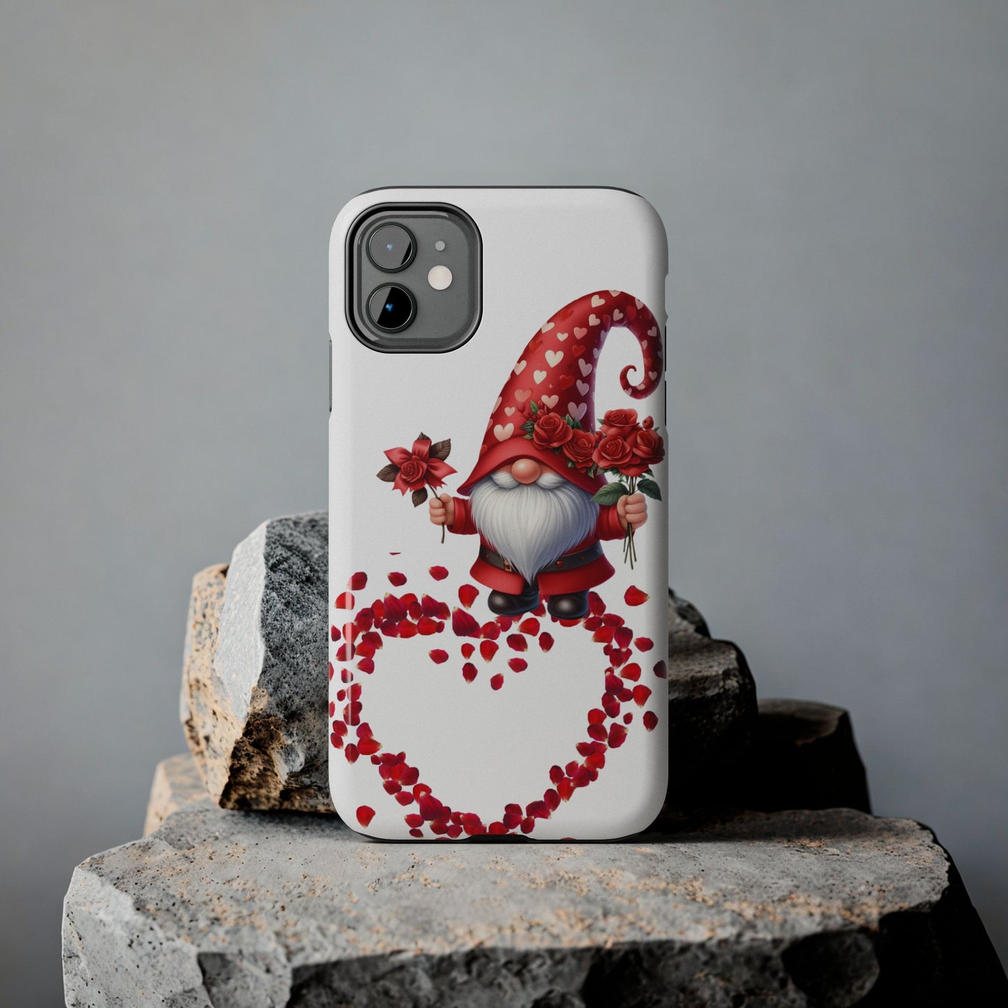 Gnome With Roses Valentine iPhone Case | Sole Artist Studio