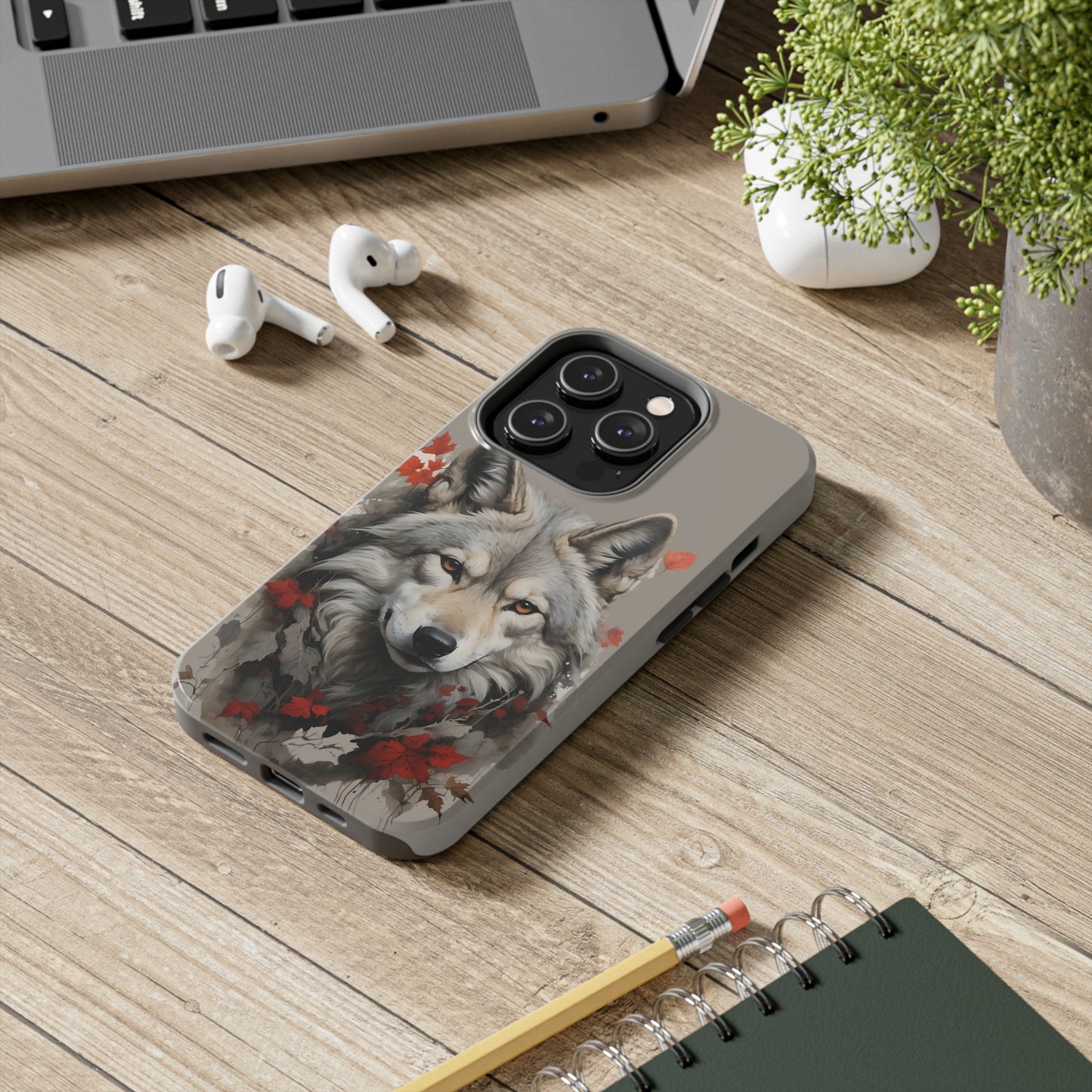 The grey wolf Tough Phone Case iPhone 14 accessories