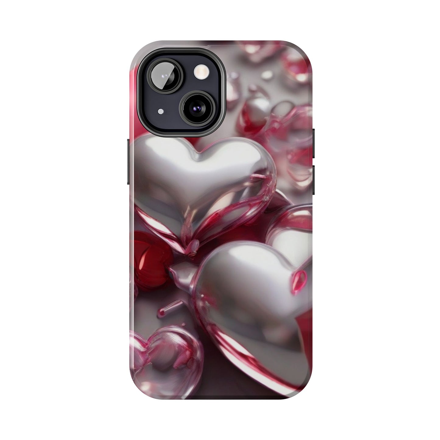 Glass hearts-Valentines day iPhone case- Romantic & stylish design