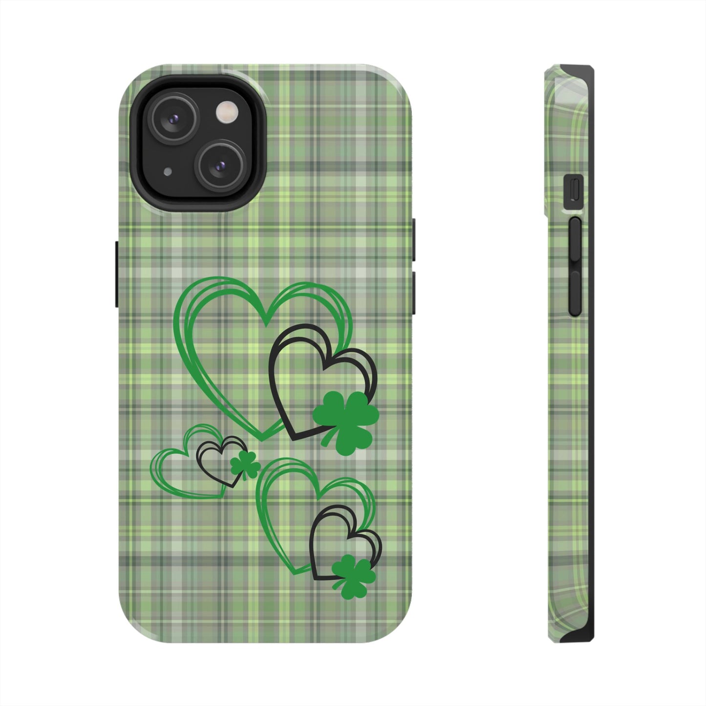 Plaid Hearts & Shamrock St. Patrick’s Day iPhone Case | Sole Artist Studio