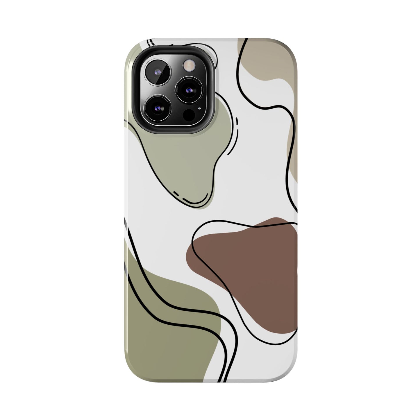 Boho Green Abstract Tough iPhone Case | Sole Artist Studio