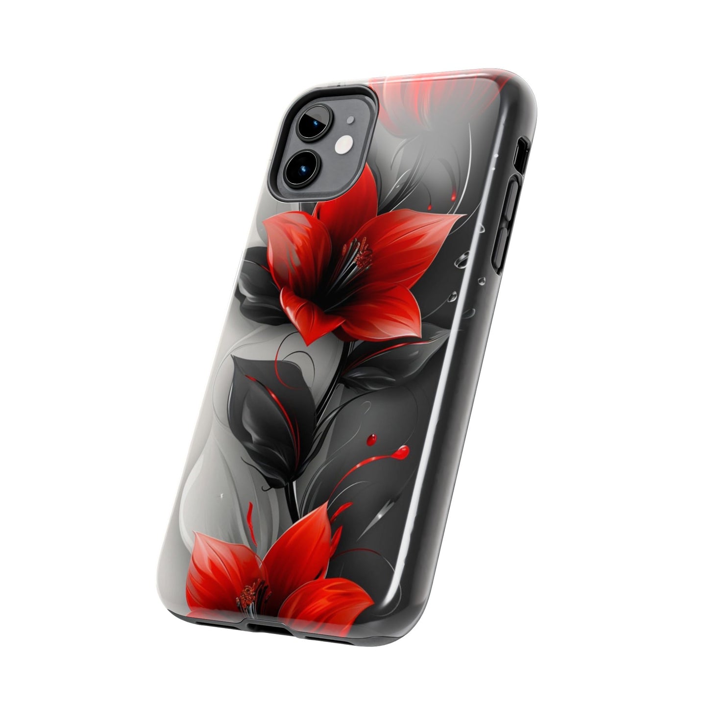 Red & Black Floral iPhone Case | Sole Artist Studio