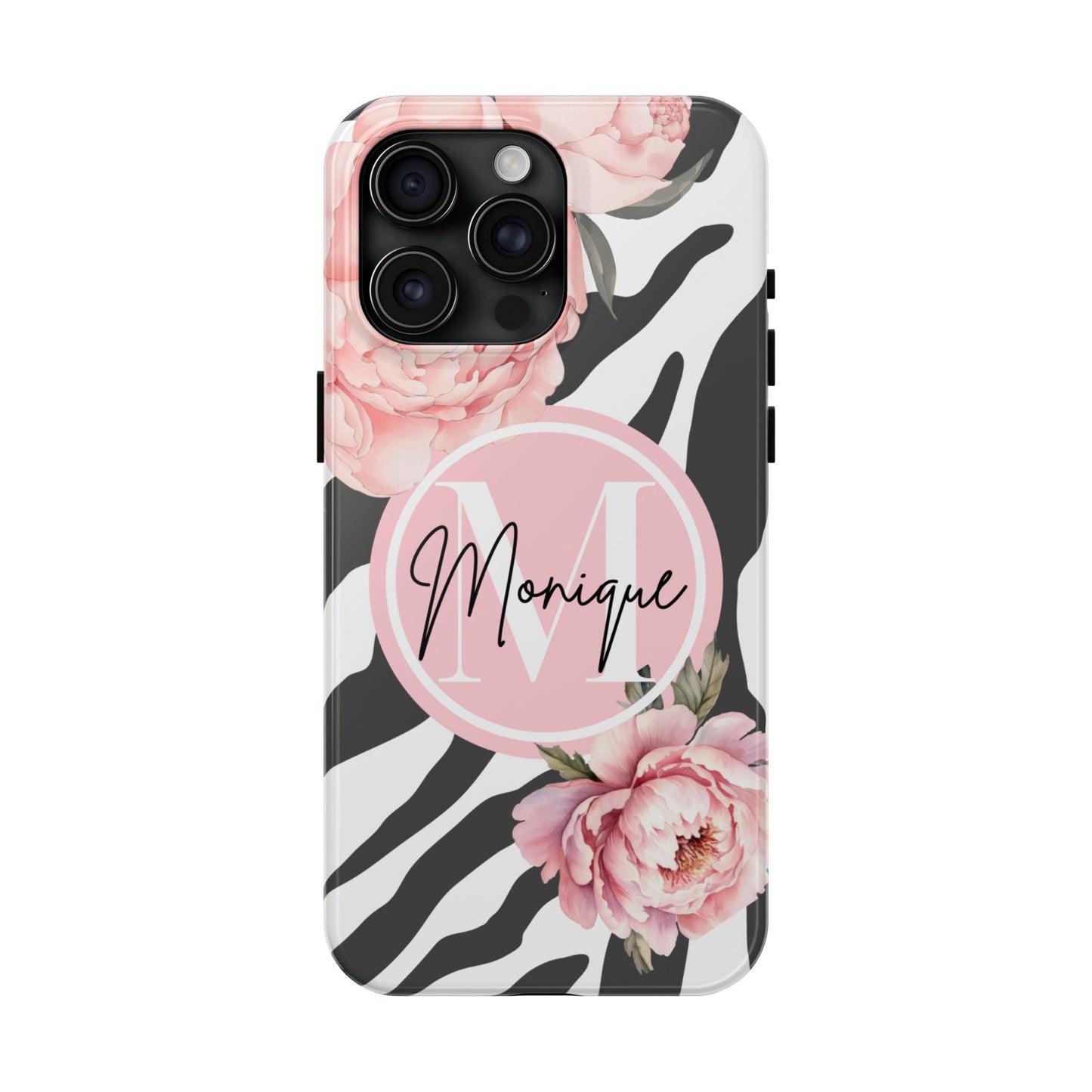 Custom Initial & Name Floral iPhone Case – Personalized Monogram Phone Cover